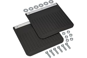 SAMETRUCK 2X Schmutzfänger Schmutzlappen Spritzschutz Anhänger Trailer LKW NFZ mit Metallverstärkung und Anbaumaterial (260x260mm)