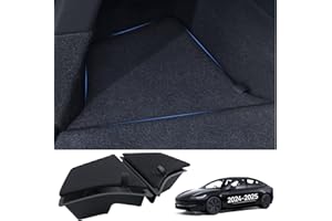 LANTU Organizador de maletero 2 unidades para Tesla Model 3 2024-2025 TPE caja de almacenamiento de maletero con cubierta flocada impermeable y antideslizante Tesla Model 3 Highland Accesorios (negro)