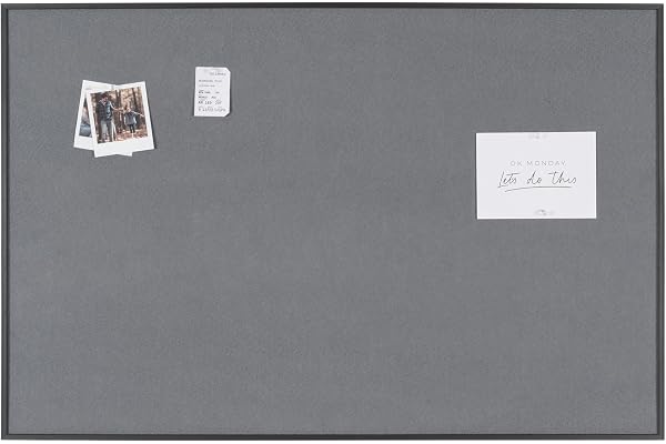 Bi-Office New Basic Tableau d'affichage en feutre avec Cadre Noir 885 x 585 mm