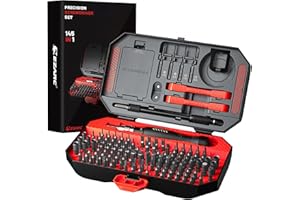 EZARC EAZRC Destornilladores de Precisión Profesionales, 145 en 1 Kit de Destornilladores de Reparación Magnéticos