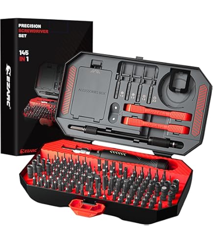 Kit Cacciaviti Precisione APRLIITY 132 In 1 - Magnetico, Con 18 Scatoline, Per Riparazioni IPhone, PC, Orologi