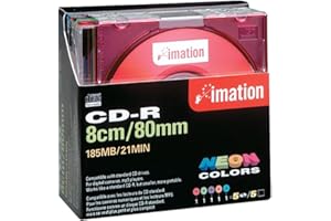 Imation CD-R Mini 21min 185MB 8cm 5pk 5 pieza(s) - CD-RW vírgenes (185 MB, 5 pieza(s), 21 min)