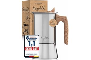 ‎MORGENHELD Morgenheld STYLE Premium Edelstahl Espressokocher 6 Tassen 300ml Induktion Espressomaker für alle Herdarten Mokkakanne Espressokanne induktionsgeeignet Espressomaschine Mokkakocher Induktionsherd