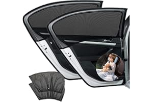 JLTXKST Pare-Soleil Voiture Bébé, 2 Pièces Chaussette Voiture Soleil par,Bloquer Les Rayons UV,par Protege Soleil Voiture Arrière Enfants,Convient à 99% des Voitures(Noir)