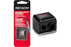 Revlon Taille-crayon universel pour crayons de maquillage en bois et en plastique, convient aux petites et grandes tailles, facile à nettoyer, 1 pièce