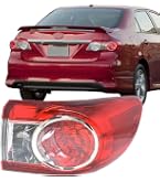 Replacement Left Side Outer Tail Light For 2014-2016 Corolla – With Bulbs, Chrome Housing