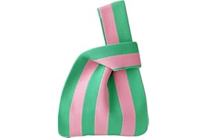 Anopo Donna Polso Nodo Borsa Tote Piccolo Uncinetto Polsino Borsa a Mano Estetico Carino Maglia Borsetta