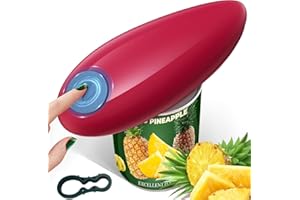 YUET Ouvre-boîte électrique portable One Touch automatique + bouteille gratuite, fonctionne avec des piles, mains libres pour personnes âgées souffrant d'arthrite, élimine les douleurs aux mains,