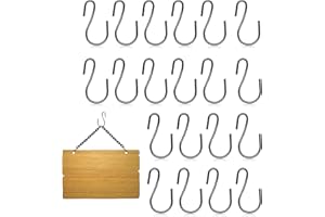 Aidi 20 Pcs S Hooks for Hanging, Small Stainless Steel S Hooks for Crafts Jewelry Hanging Pot Plants Home Kitchen, Workshop, Office, Bathroom and Bedroom