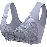 Maeau - Reggiseno Senza Ferretto Donna Reggiseno Bustier Pizzo Bralette Push Up Bra Basico Elegante Taglie Forti per Yoga Jog