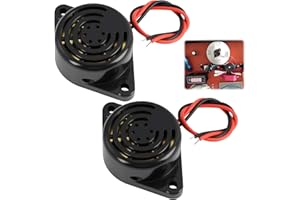 KAHAYBEALL 2 PCS Sonneries Électroniques Actives, Buzzer Sonore, Alarme Électronique 24v, Buzzer Piézo 3V à 24V, Alertes Sonores Constantes, Alarme Sonore Continue de 100 DB, pour Électroniques Diverses