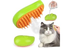 SUFANG Cepillo Gato Vapor,3 en 1 Cepillo Vapor Para Gatos,Cepillo de vapor para gatos para Masaje,Steamy Cat Brush,Vepillo de Vapor Autolimpiable para Gatos Perros Nudos y Pelos Sueltos (C)