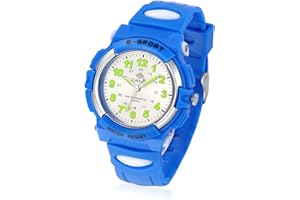 JUBOOS Kids Watches, Child Quartz Wristwatch for Boys Girls Kids Waterproof Time Teach Watches Rubber Band Analog Quartz Children Sport Outdoor Wrist Watches
