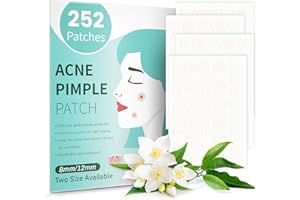 AMAINKI Pickel Pflaster – Hydrocolloid Patches gegen Pickel, Unsichtbare Anti-Pickel Aufkleber in 2 Größen (8mm & 12mm), 252 Stück – Effektive Pickel Patches für klare Haut