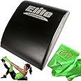 Elite Sportz Equipment Abdominal Mat Sit Up Support Pad, High Density Foam Sit Up Mats, Comfortable Workout Accessories for Upper & Lower Abs, Obliques & Back Support with Bonus Resistance Band