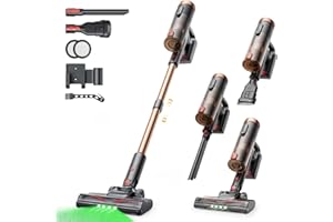 Proscenic P11 Ultra+ Aspirateur Balai sans Fil,50kPa 50Mins 500W Aspirateur sans Fil Puissant,Brosse Anti-Emmêlement,télescopique Léger Aspirateur Balai pour Tapis, Poils Animaux, Sol Dur et Voiture