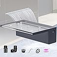 LONGRUNNEW Pond Waterfall Blade Kit, 30cm Acrylic Pool Fountain with Accessories, Width 20cm Spillway Water Feature Waterfall Cascade for Garden Patio Pond Decoration