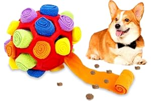 newhsy Snuffle Toys for Dogs, Skills Portable Dog Enrichment Toy, Sniffle Interactive Treat Game For Dog,Brain Mental Stimulating Dog Puzzle Toys for Small Large Dogs (Red)…
