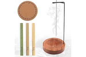 DBTW Upside Down Incense Holders, Wooden Round Base Incense Holder, 3 Tubes Signature Incense Sticks, Incense Burner Holder with Insulating Cork Cushion, Incense Sticks Holder for Home Decor Yoga Spa