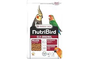 Versele-Laga Nutribird G14 | 1 kg | Mangime di mantenimento per pappagalli adulti | Pellet estrusi | Per supportare la flora intestinale e il piumaggio | Consigliato dai veterinari