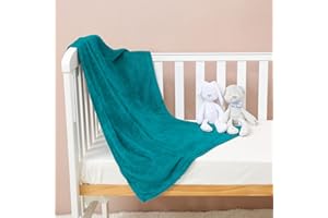 FARFALLAROSSA Manta Bebe Polar Franela Extra Suave, 70x100cm, Mantas Infantil, Azul Verde