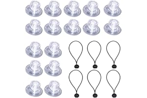 Aohcae 16pcs Caravan Limpets, Limpets for Caravan Awning with 6pcs Bungee Cords with Balls,High Grip Caravan Suction Cups Fix Sucker Kit for Campervan Canopy Motorhome