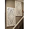 Royal Traders Handmade 36X15 inches 17mm Wooden Wall Panel. in White Color. Set of Two