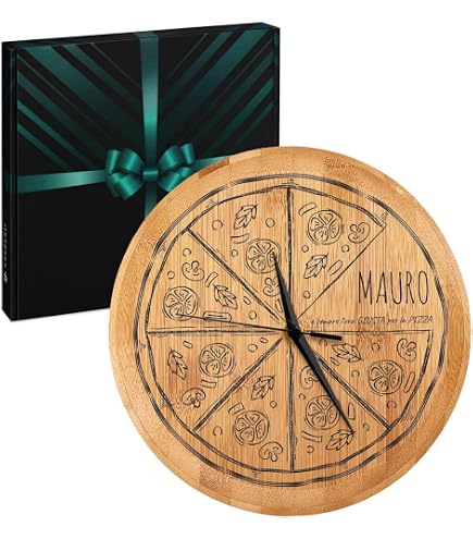 Instant Karma Clocks – Orologio Da Parete In Vinile Tema Pizzeria Con Pizzaiolo E Forno A Legna, Design Artistico Per Cucine E Ristoranti, Regalo Originale