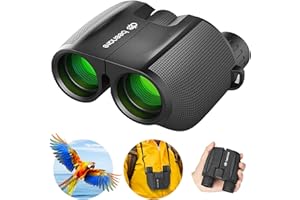 BEENATE Binoculars for Adults and Kids: 10x25 Compact Binoculars with FMC Lens BAK4 Prism-Waterproof and Portable Binoculars for Bird Watching/Hunting/Sports Games/Theater/Concerts