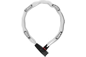 ABUS Lucchetto a catena Catena 6806K - Lucchetto per bicicletta leggero in acciaio temprato con tubo in tessuto alla moda - Catena quadrata con livello di sicurezza 6