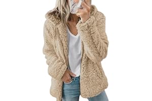 WHZXYDN Nuovo Abbigliamento da Donna con Cappuccio in Pile di Lana Autunno E Inverno Cappotto Caldo Giacca