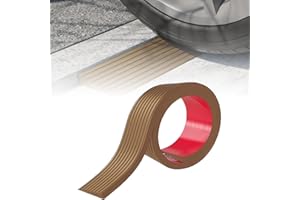 IANULUS Threshold Ramps, 100x5x1cm Self-Adhesive Rubber Threshold Ramp, Door Threshold Wheelchair Ramp, for Doorways, Steps, Stairs Tape for Doorways, Smooth Tile (Brown, W5cm, H1cm)