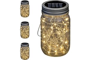 Solar Lights for Outdoor Use, Warm White & Weatherproof, 30 LED, Solar Light Garden, Solar Lantern Outdoor, Solar Lanterns, Garden Light Solar, Solar Fairy Lights in Glass, Solar Lamp Mason Jar