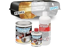 POWER TANK Blanc Céramique, traitement du réservoir de voiture (50/55 litres) grand kit de 1,3 kg pour l'intérieur réservoirs essence diesel élimine la rouille protège rouillé contre les motos avec