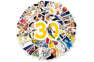 TRUSTKK Lot de 50 autocollants Stephen Curry en vinyle imperméables pour voitures, ordinateurs portables, skateboards, casques et plus encore