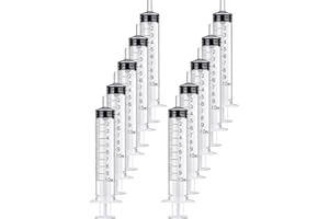 LTKJ 20 jeringas de plástico de 10 ml con medición, múltiples usos, herramientas de jeringa de medición para medir, regar, rellenar