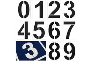 XTDMJ 30cm Zahlenschablone Groß, Wiederverwendbar Kunststoff Zahlenschablonen für Hausnummern 10 Stück Zahlen einzelne Schablonen 1 Satz Zahlen 0-9