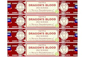 Dragons Blood Incense Sticks 15 Grams x 4 Packs | For Meditation, Yoga, Healing, Aromatherapy, Relxation, Spirituality | By Rushant