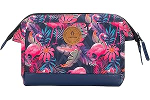 CABAÏA CABAIA - Trousse de Toilette Homme et Femme - Ouverture Grand Angle avec 2 Poches intérieures - Organisateur de Voyage Pratique et Résistant - Vanity avec Un Design Français, Exclusif et Original