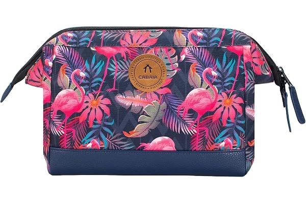 CABAIA - Trousse de Toilette Homme et Femme - Ouverture Grand Angle avec 2 Poches intérieures - Organisateur de Voyage Pratique et Résistant - Vanity avec Un Design Français, Exclusif et Original