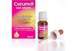 Cerumol Extra Virgin Olive Oil Ear Drops, 10ml, Gentle, Natural Formulation, Helps to Relieve Symptoms of Ear Wax, Softens Earwax, Dropper Included