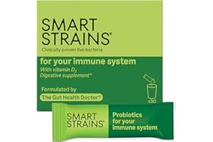 Smart STRAINS for Immunity & Digestion – Clinically Proven Probiotics | Formulated by The Gut Health Doctor | 20 Billion of The World’s Most Studied Bacterial Cultures | with Vitamin D3 | 30 Sachets