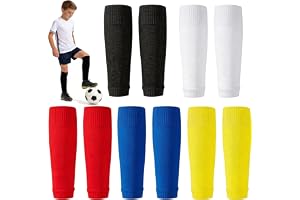 TiGog 5 par fotbollsstrumpor barnfotboll, unisex strumpor utan strumpor, fotbollsstrumpor barn, fotbollsärmar rör sportstrumpor träningsstrumpa strumpor fotbollsstrumpor för ungdomar nybörjare