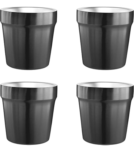 Tasse Espresso Acier Inoxydable Dianoo - Double Paroi Isolante - 85ml - Bleu Foncé