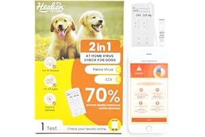 HEALCAN Pet Dog Health Rapid test kit, CPV&CCoV viruses 2 test in 1 combo, Dog Vomiting Diarrhea Cough Fever, for Dog Adoption Boarding Foster Rescue