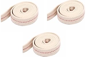 HELL BLUES HB 18 Foot Oil Lamp Wick, 3 Rolls 1" Inch Wide Cotton Lantern Wick Oil Lantern for Kerosene Burner Lighting & Paraffin Oil Wick (6 Foot per Roll, 3-pack)