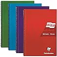Clairefontaine Europa - Ref 5804Z Wirebound Notebooks, Hardwearing Bright and Glossy Covers, 180 Lined Sheets, A4 size and Micro-Perforated Pages, Pack of 4 Assorted Colours