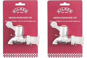 RAYWARE Kilner Drinks Dispenser Tap for 5, 6, and 8 Liter Silver (Pack of 2)