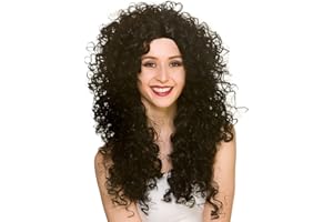 Wicked Costumes Adult Black Long Curly Fancy Dress Wig