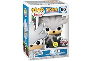Funko POP! Games: Sonic the Hedgehog 30th - Silver the Hedgehog - Glow In the Dark - Collectable Vinyl Figure - Gift Idea - Official Merchandise - Toys for Kids & Adults - Video Games Fans